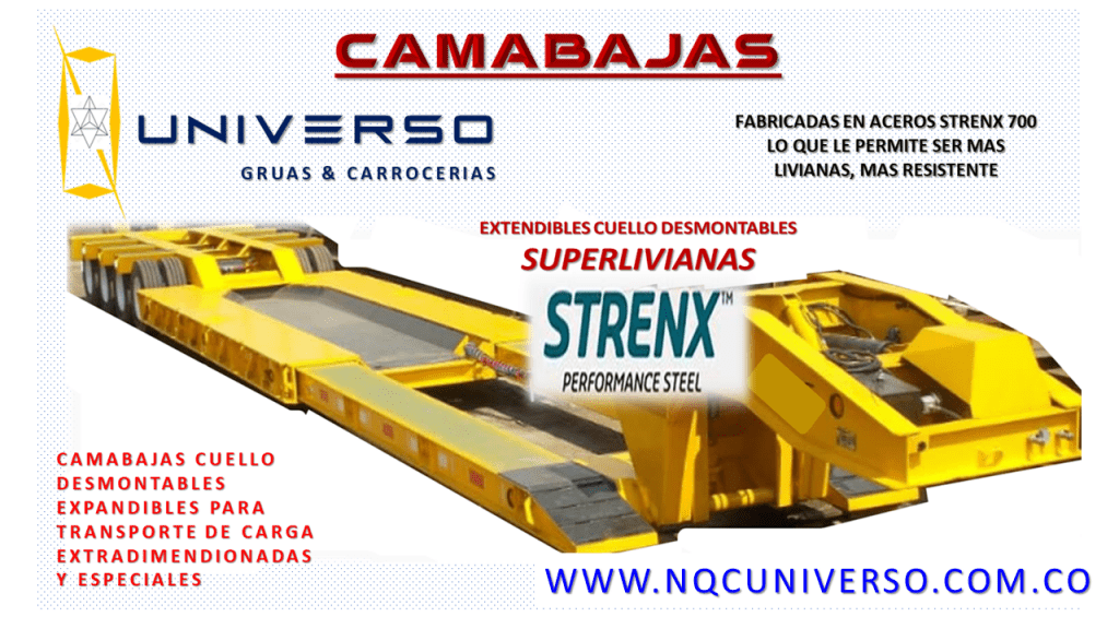 CAMABAJAS TELESCOPICAS PARA TRANSPORTE MAQUINARIA AMARILLA
