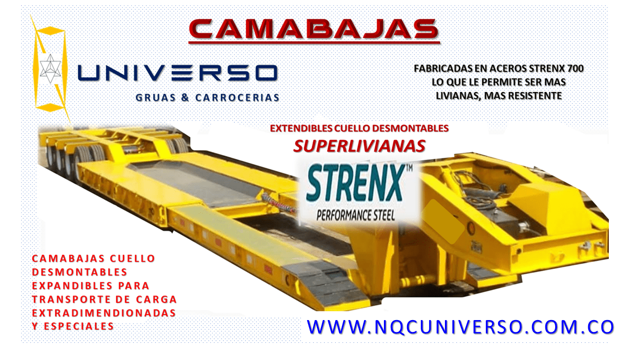 CAMABAJAS TELESCOPICAS PARA TRANSPORTE MAQUINARIA AMARILLA