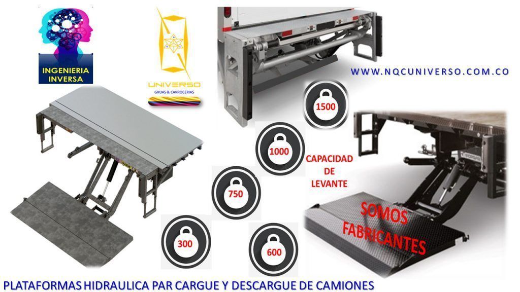 PLATAFORMAS PARA CARGUE HIDRAULICAS PARA CAMIONES Y FURGONES